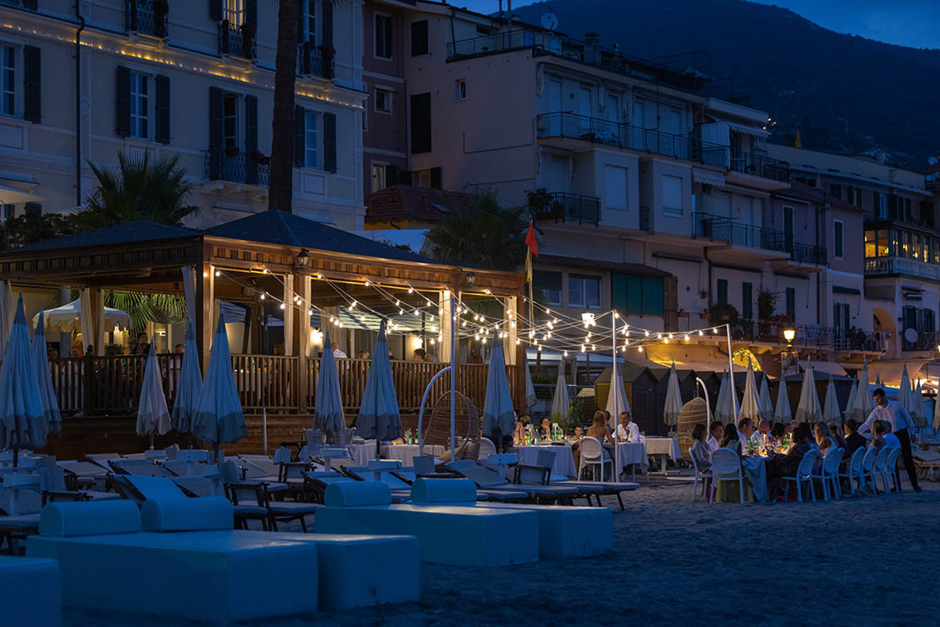 Grand Hotel Alassio cena in spiaggia