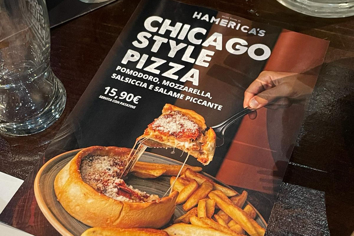 Chicago-style pizza menu prezzo